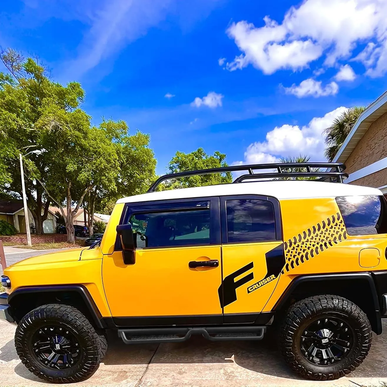Running Boards Step Bars Compatible with 2007-2014 Toyota FJ Cruiser SUV. Black FJ Cruiser Side Steps and FJ Cruiser Step Bars Side Steps.