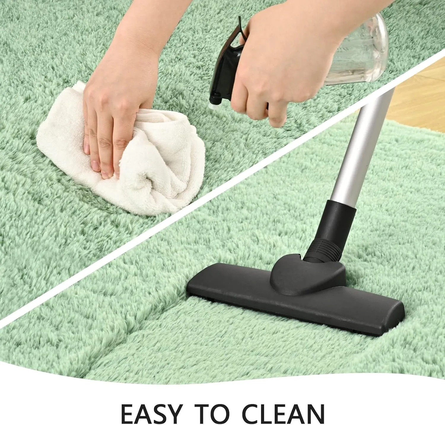 Sage Green Rug for Bedroom, 2x6 Fluffy Bedside Rugs Runner Throw Area Rug Carpets,Soft Shaggy Rug for Kids Boys Girls Room Nursery, Furry Shag Small Rug Indoor Carpet Home Decor
