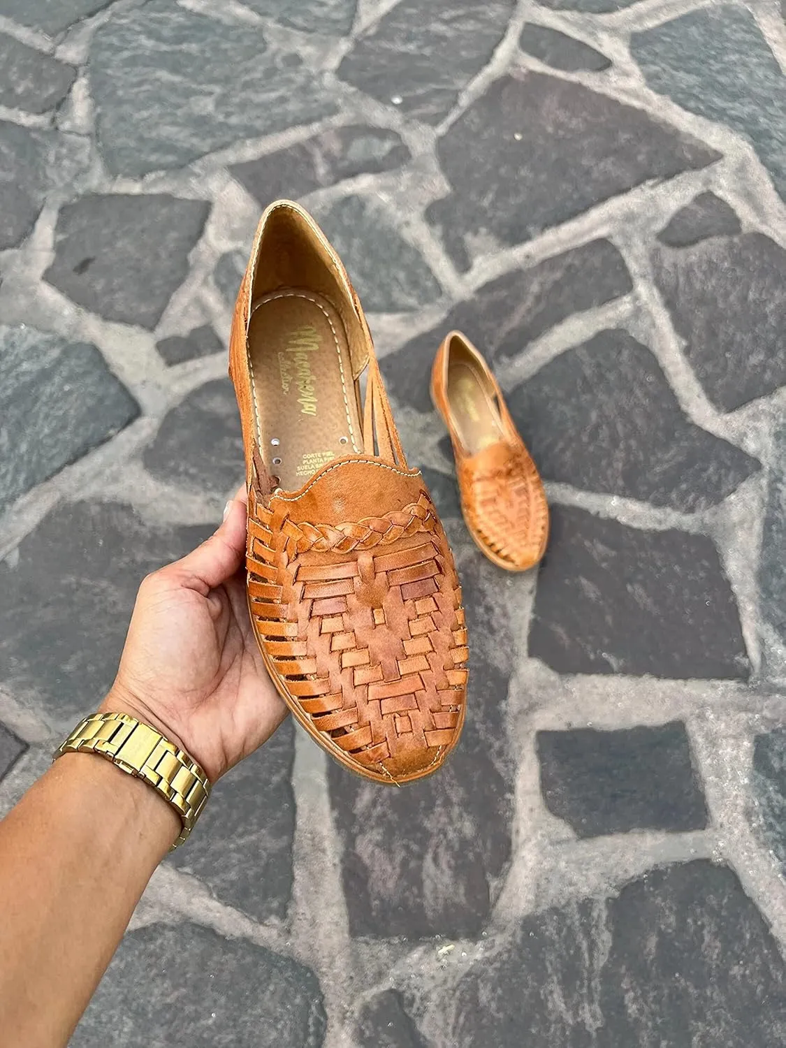 Sandals women Huarache Sandal Colorful Leather Mexican Style Color Shedron 126U