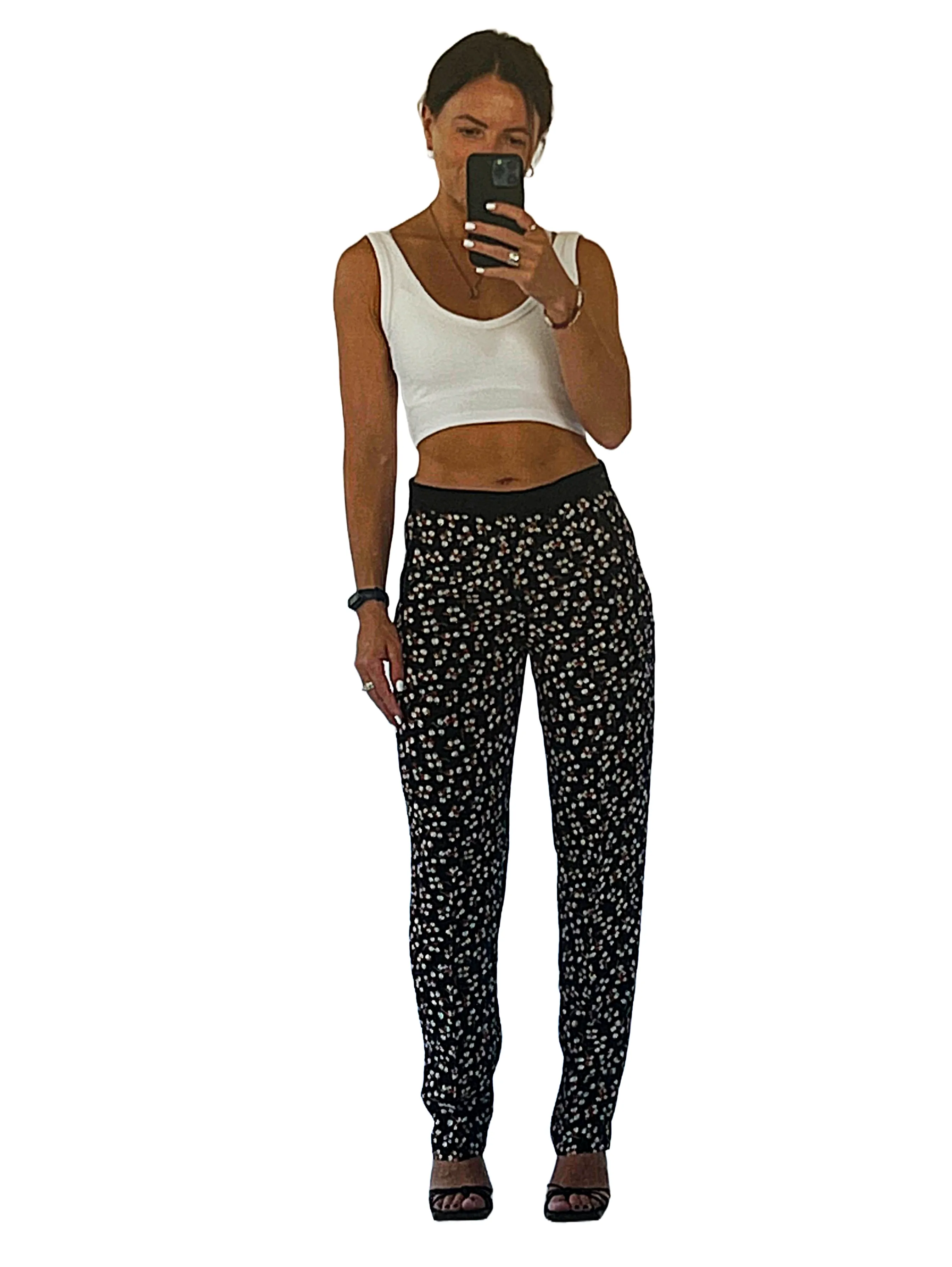 SANDRO Floral Print Lightweight Pants, SIZE 1, SMALL