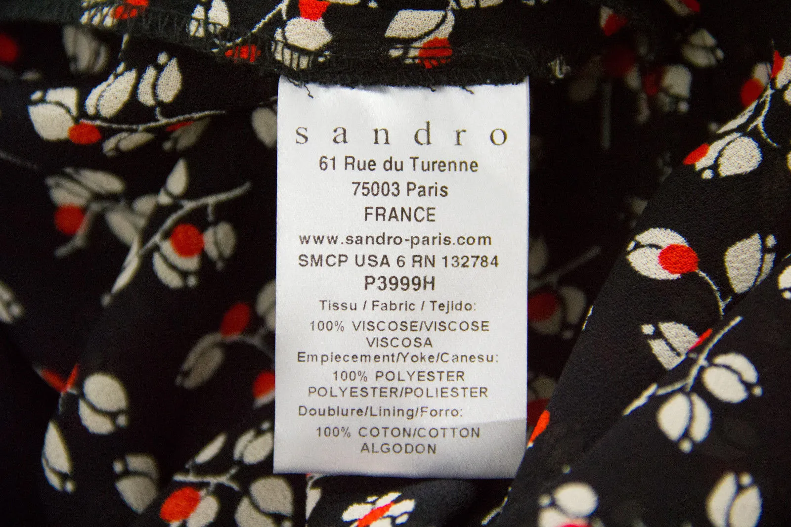 SANDRO Floral Print Lightweight Pants, SIZE 1, SMALL