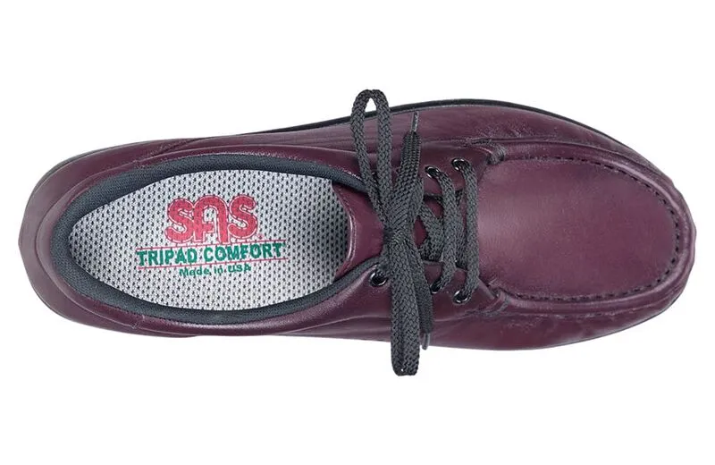 SAS Women's Take Time Lace Up Loafer Antique Wine