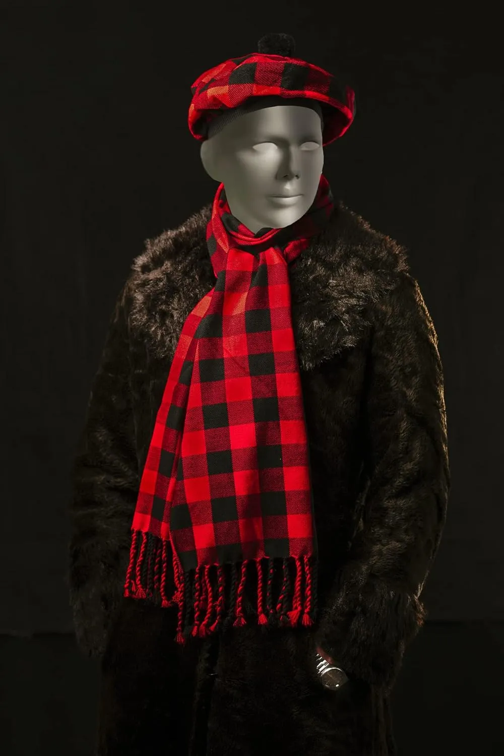 Scottish Traditional Tam o' Shatner Acrylic Wool Tammy Hat Flat Bonnet Kilt Many Tartans