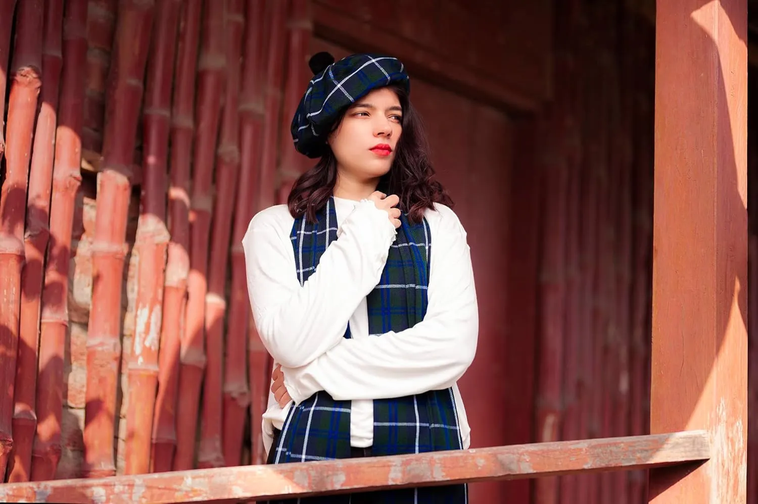 Scottish Traditional Tam o' Shatner Acrylic Wool Tammy Hat Flat Bonnet Kilt Many Tartans