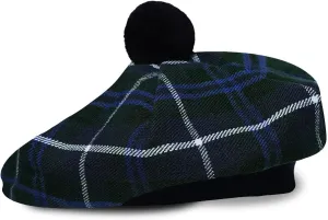 Scottish Traditional Tam o' Shatner Acrylic Wool Tammy Hat Flat Bonnet Kilt Many Tartans