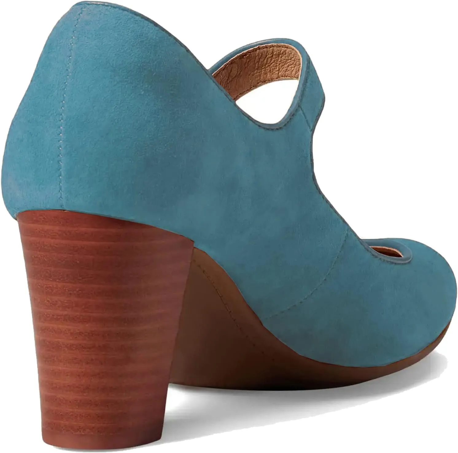 SHODENSE Women Chunky High Heel Mary Jane Suede Pumps Shoes Round Closed Toe Ankle Strap Dress Sandals 3" Block Heel Mary Jane Lolita Pumps Two-Toned Buckle Office Work Wedding Retro 4-11 M US