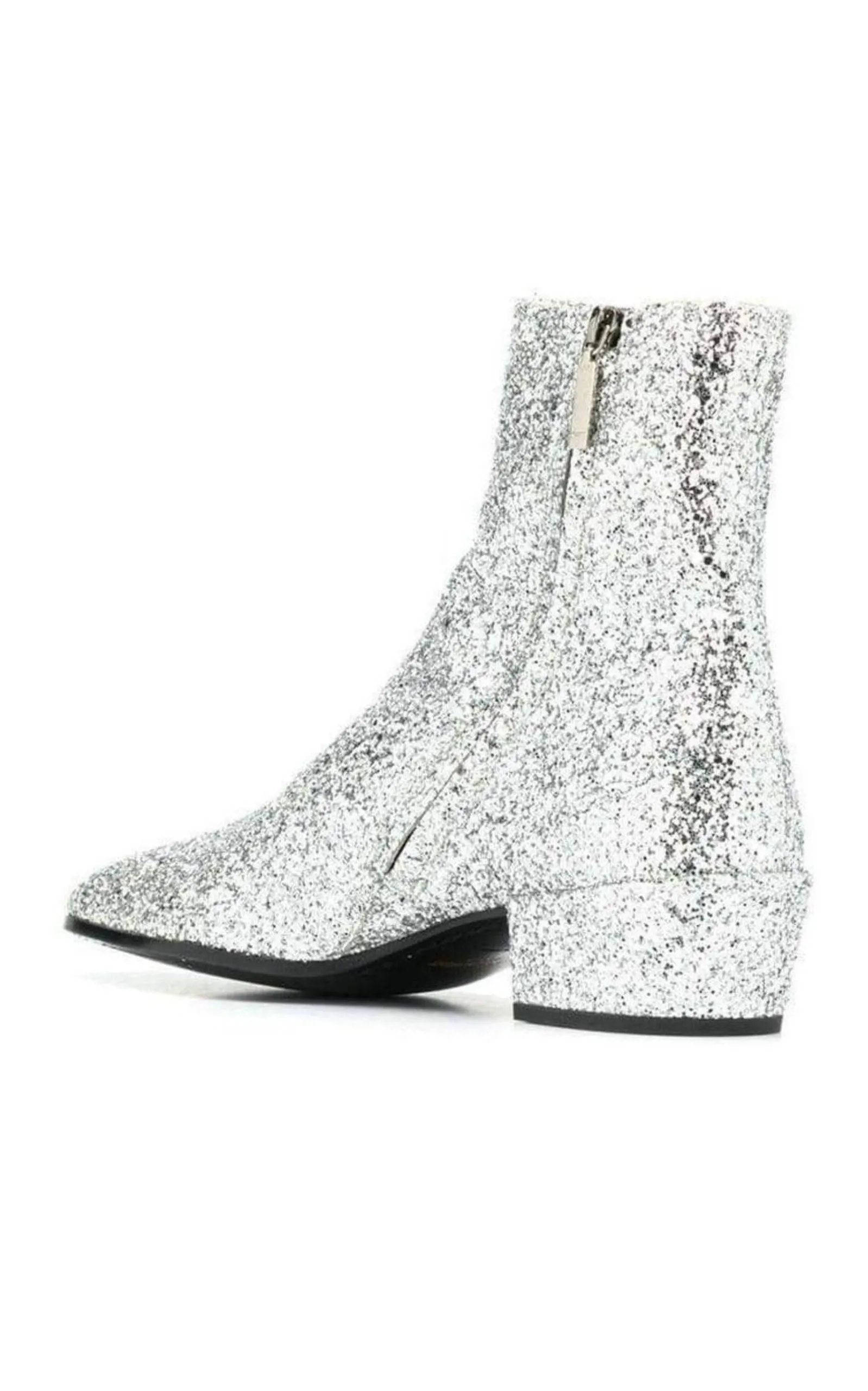 SIlver Glittler Ankle Boots