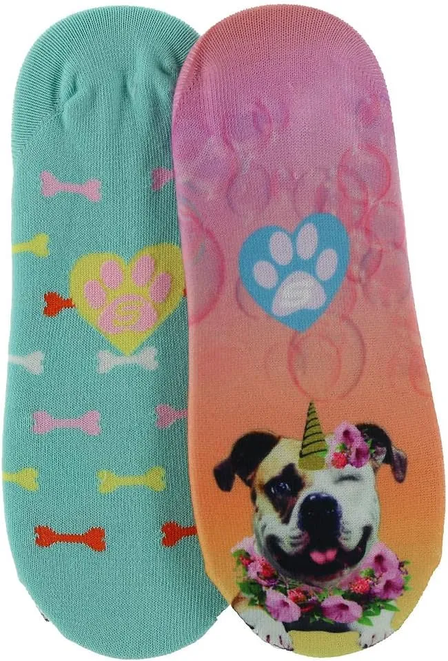 Skechers Women's Bobs for Dogs 2 Pack Non Terry Liner Socks