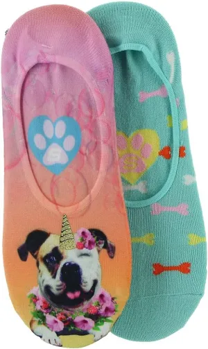 Skechers Women's Bobs for Dogs 2 Pack Non Terry Liner Socks