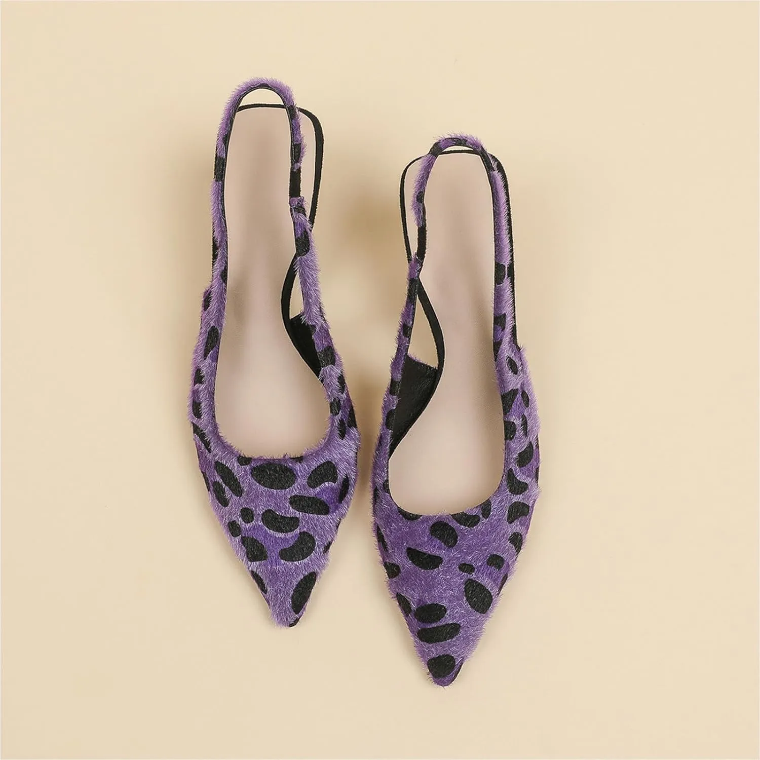 Slingback Heels for Women Closed Pointed Toe Pumps Kitten Heel Wedding Party Dress Shoes