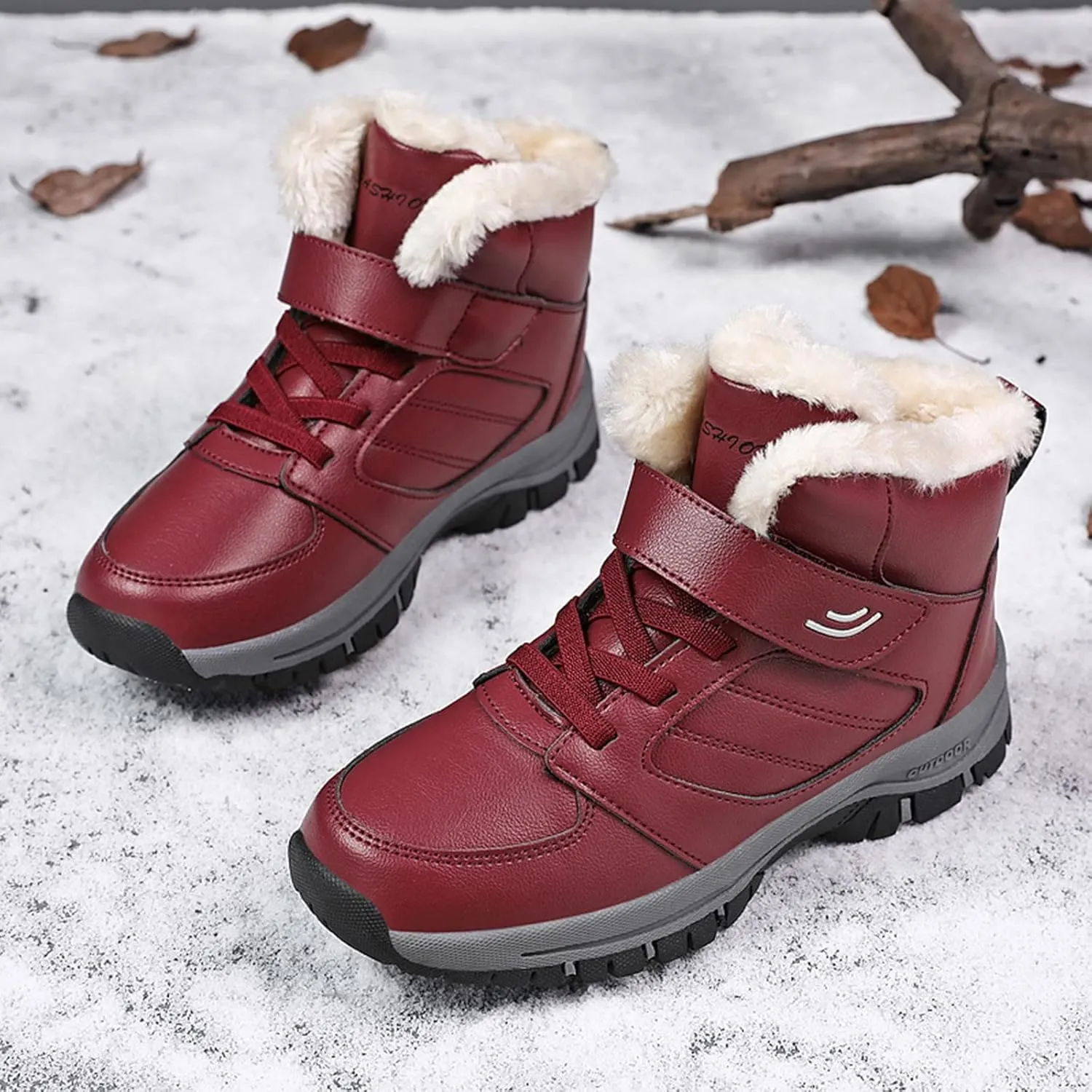 Snow Boots for Women Wide Calf Snow Booties for Women 2023 Womens Waterproof Boots Winter Zapatos De Nieve Mujer Womens Black Hiking Boots Waterproof Lightweight