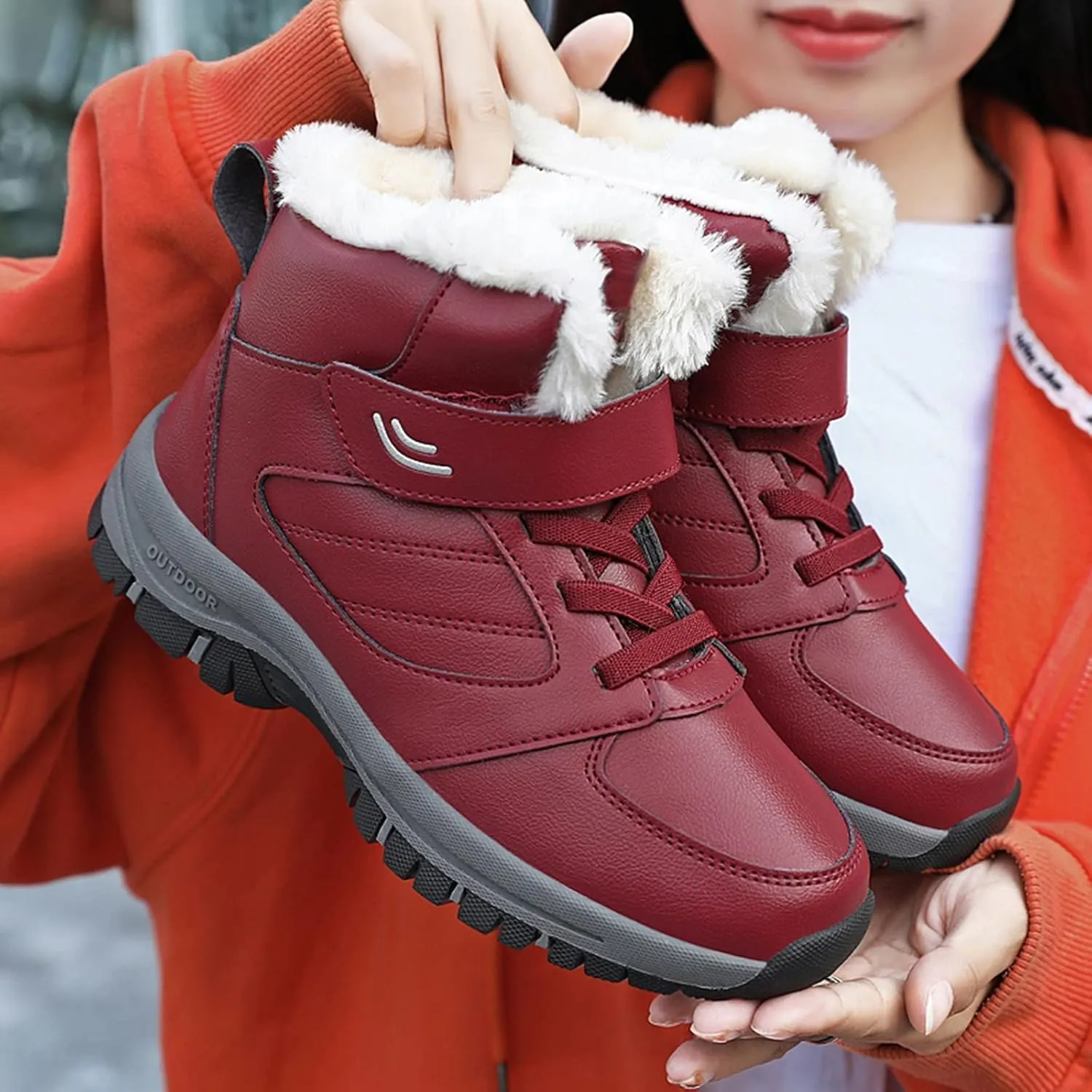 Snow Boots for Women Wide Calf Snow Booties for Women 2023 Womens Waterproof Boots Winter Zapatos De Nieve Mujer Womens Black Hiking Boots Waterproof Lightweight
