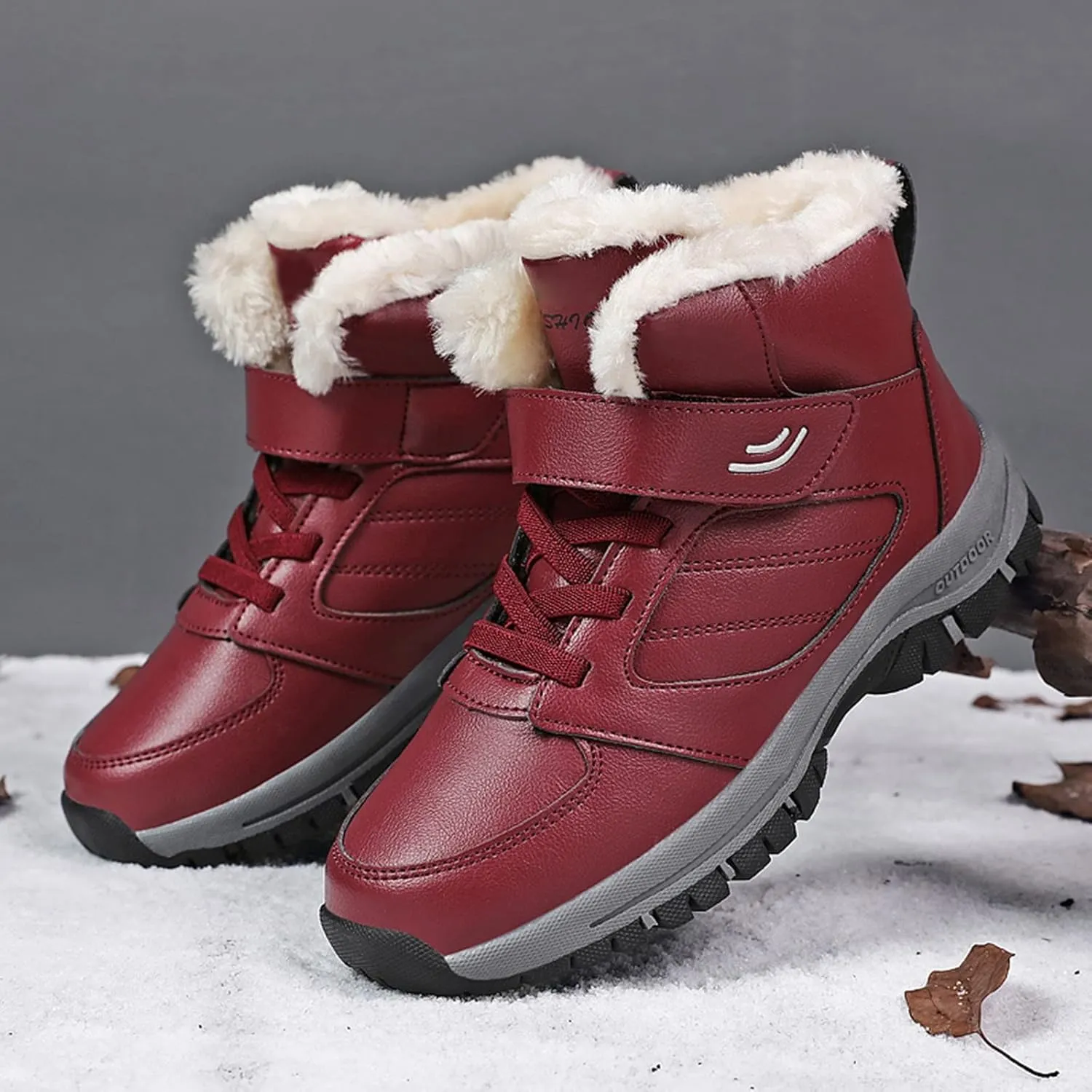 Snow Boots for Women Wide Calf Snow Booties for Women 2023 Womens Waterproof Boots Winter Zapatos De Nieve Mujer Womens Black Hiking Boots Waterproof Lightweight