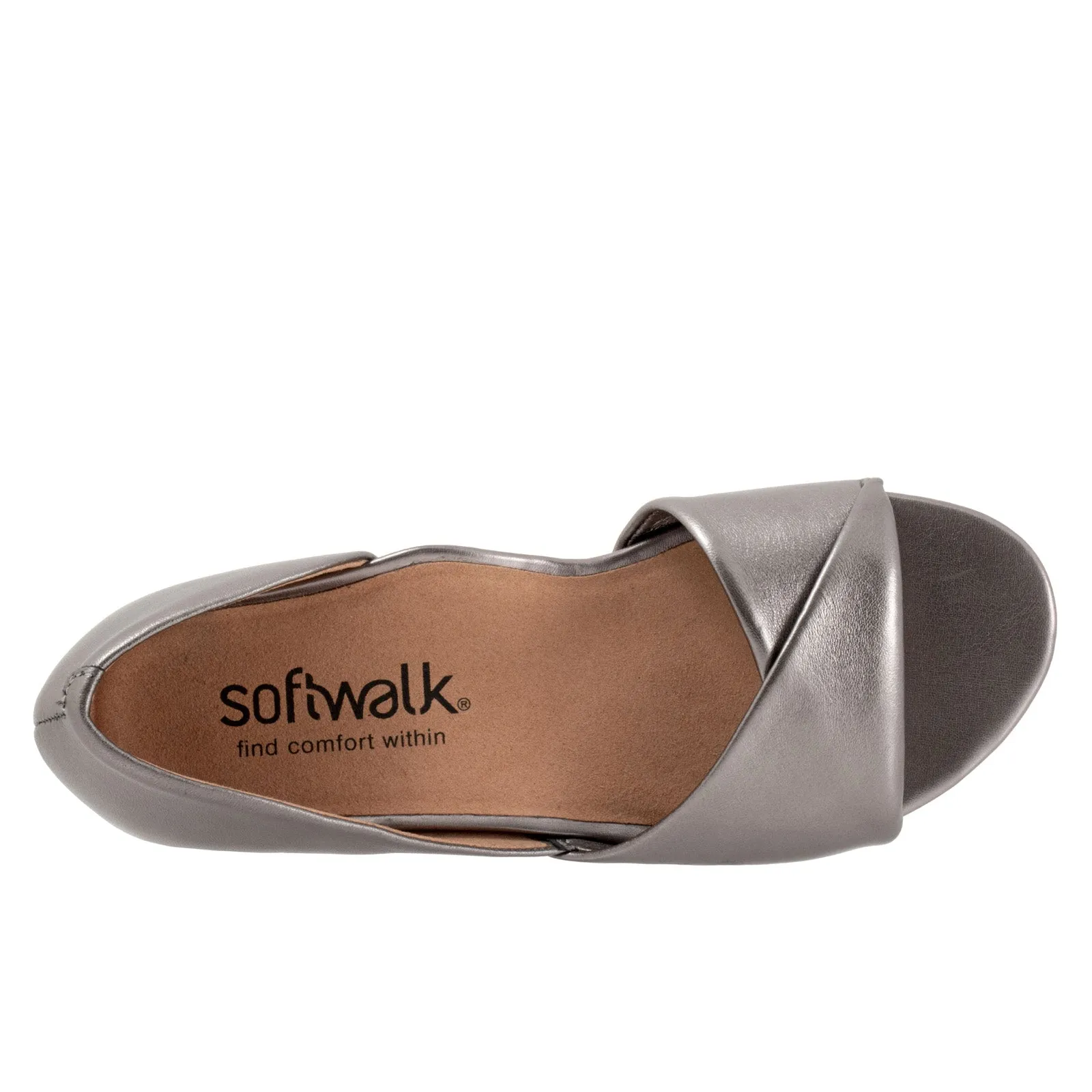 Softwalk Cypress S2307-043 Womens Gray Narrow Leather Loafer Flats Shoes
