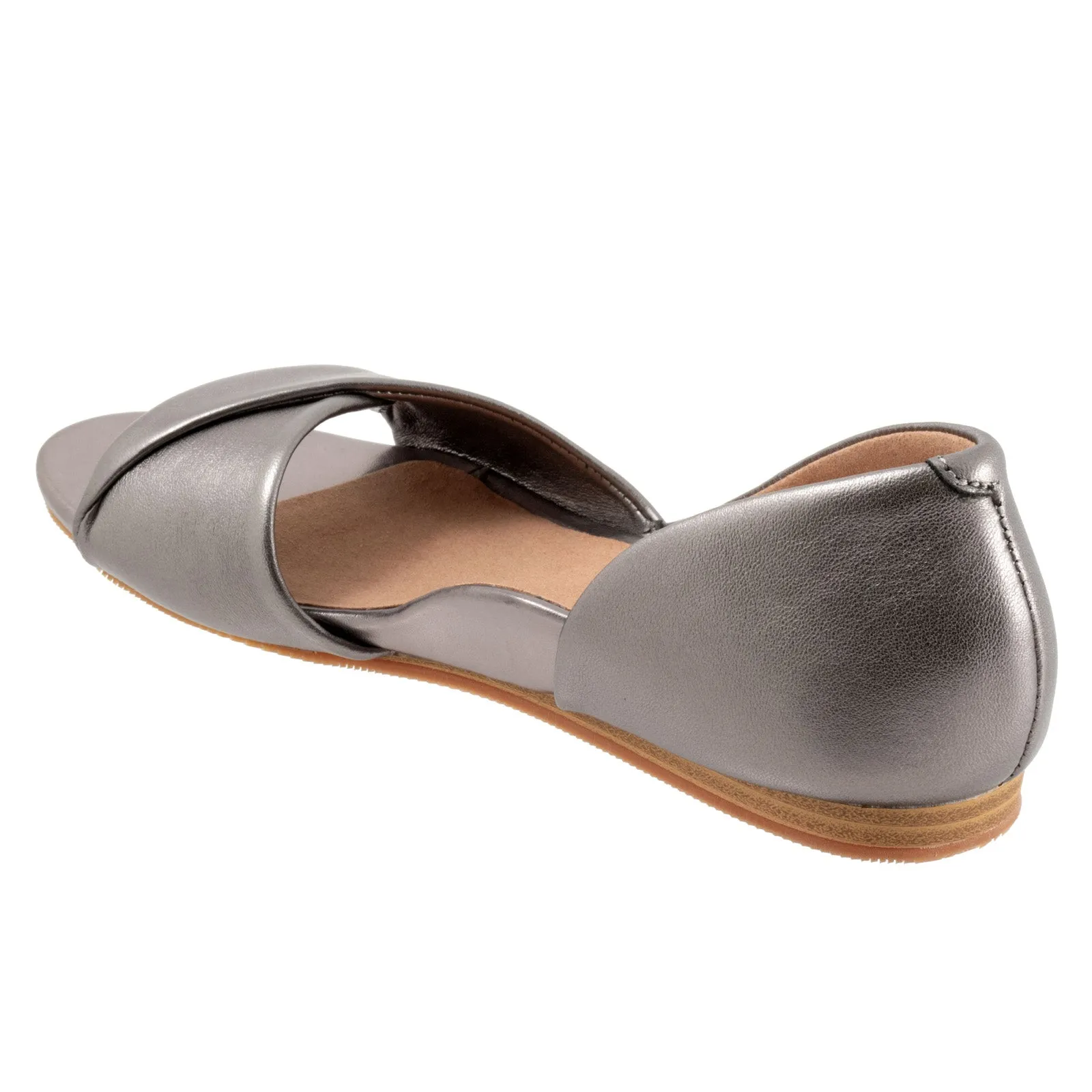 Softwalk Cypress S2307-043 Womens Gray Narrow Leather Loafer Flats Shoes