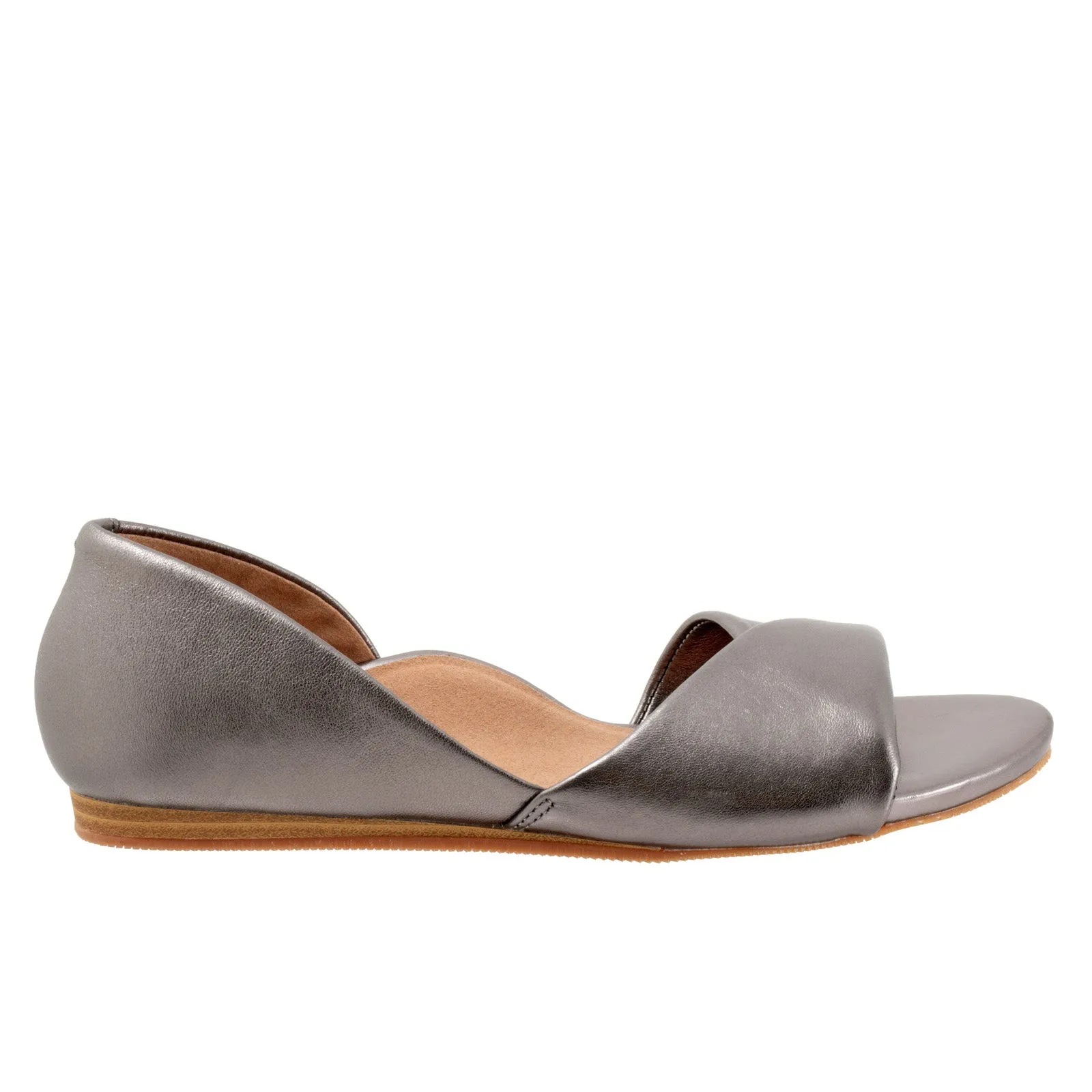 Softwalk Cypress S2307-043 Womens Gray Narrow Leather Loafer Flats Shoes