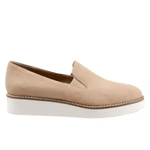 Softwalk Whistle S1810-234 Womens Beige Narrow Leather Loafer Flats Shoes