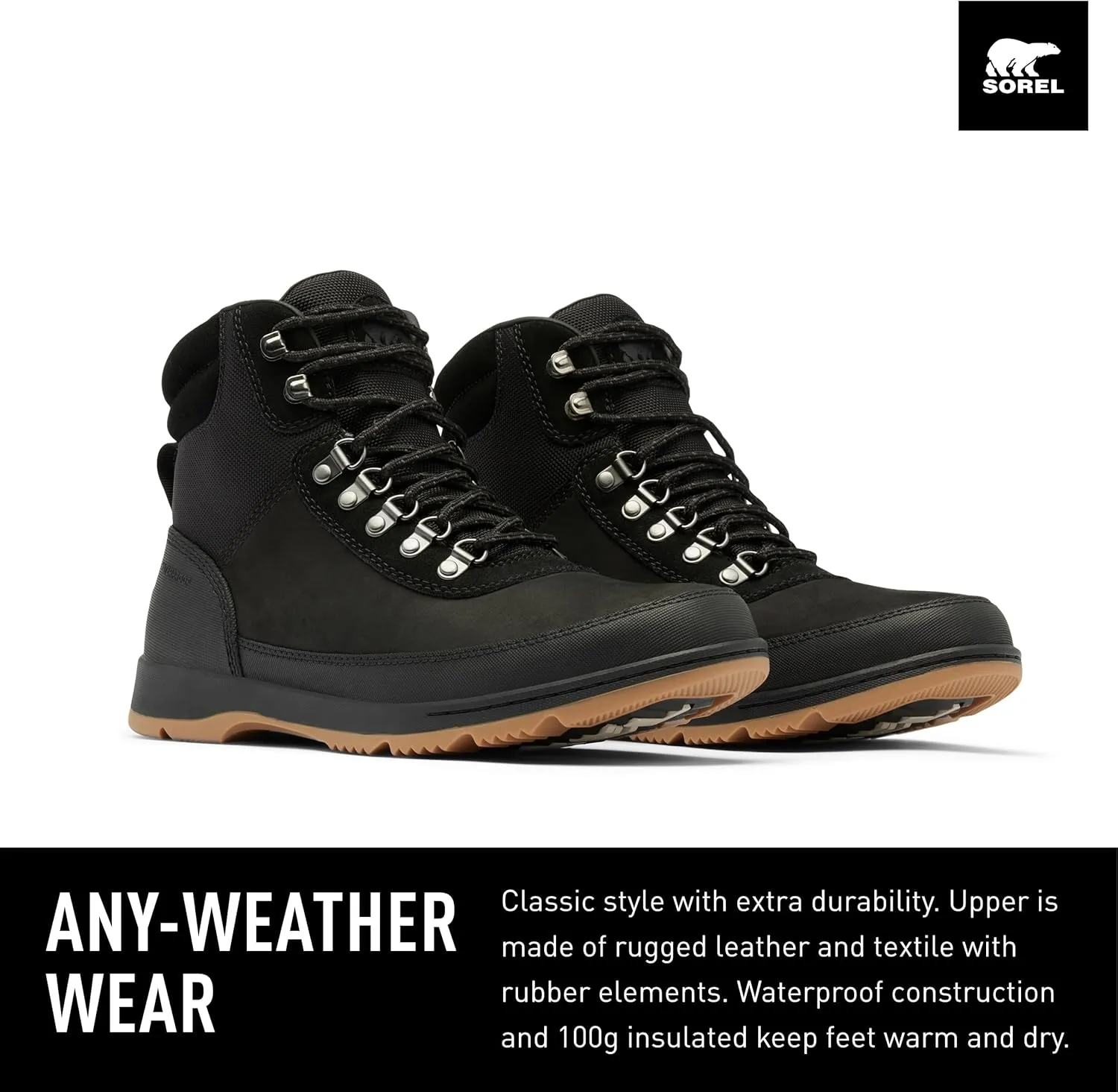 SOREL Men's Ankeny ll Hiker Plus Waterproof Boot
