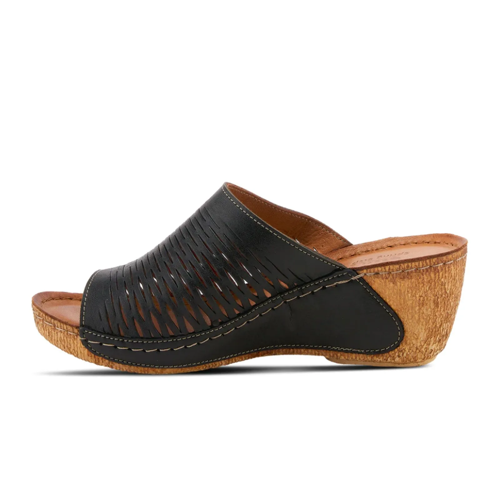 Spring Step Cunacena Wedge Sandal (Women) - Black