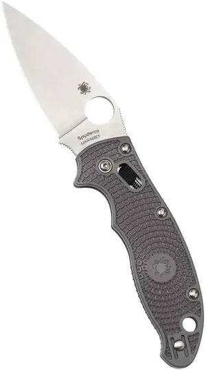 Spyderco Manix 2 Lightweight Signature Knife with 3.37" Maxamet Steel Blade and Gray FRCP Handle - PlainEdge - C101PGY2