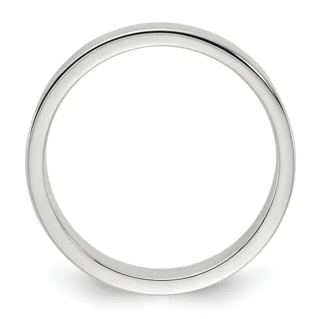 Sterling Silver 4mm Lightweight Flat Size 6 Band
