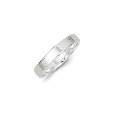 Sterling Silver 4mm Lightweight Flat Size 6 Band