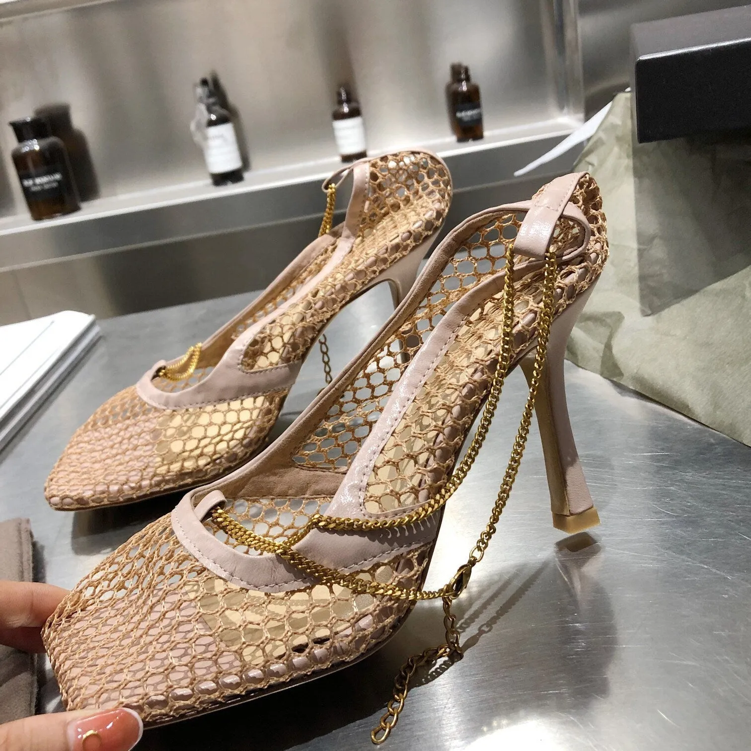 Stretch Lace-up Sandal Shoes
