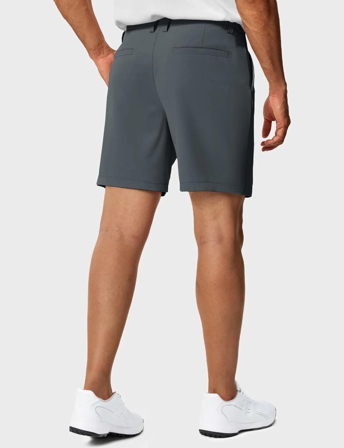 TACVASEN Men's 7" Golf Casual Shorts with 6 Pockets Stretch Lightweight Dress Work Short Flat Front Quick Dry for Summer