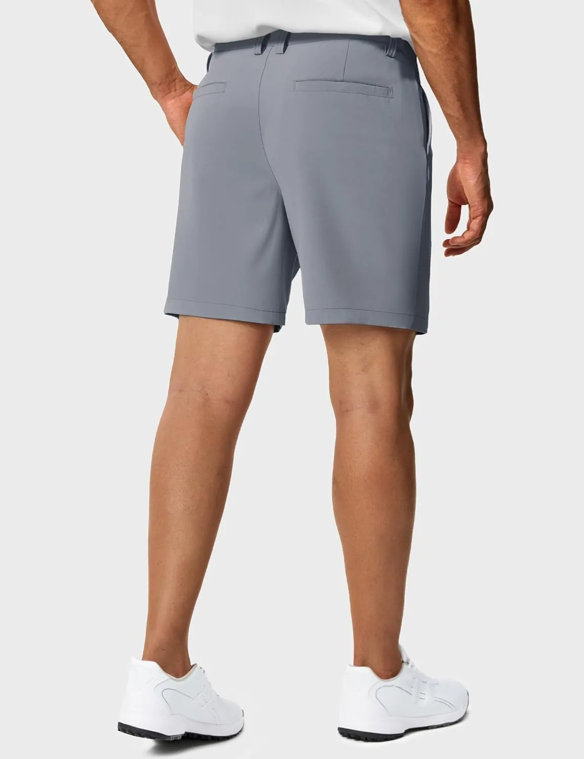 TACVASEN Men's 7" Golf Casual Shorts with 6 Pockets Stretch Lightweight Dress Work Short Flat Front Quick Dry for Summer