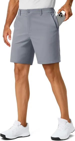TACVASEN Men's 7" Golf Casual Shorts with 6 Pockets Stretch Lightweight Dress Work Short Flat Front Quick Dry for Summer