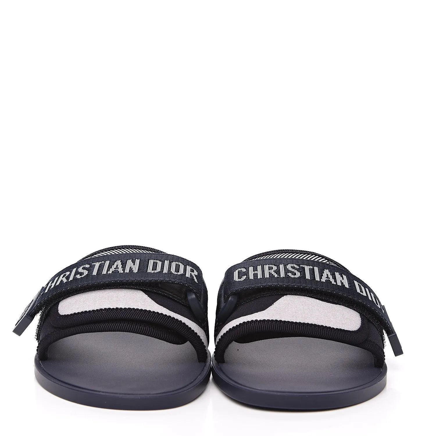 Technical Stretch Fabric Camouflage Dior revolution Slide Sandals Deep Blue