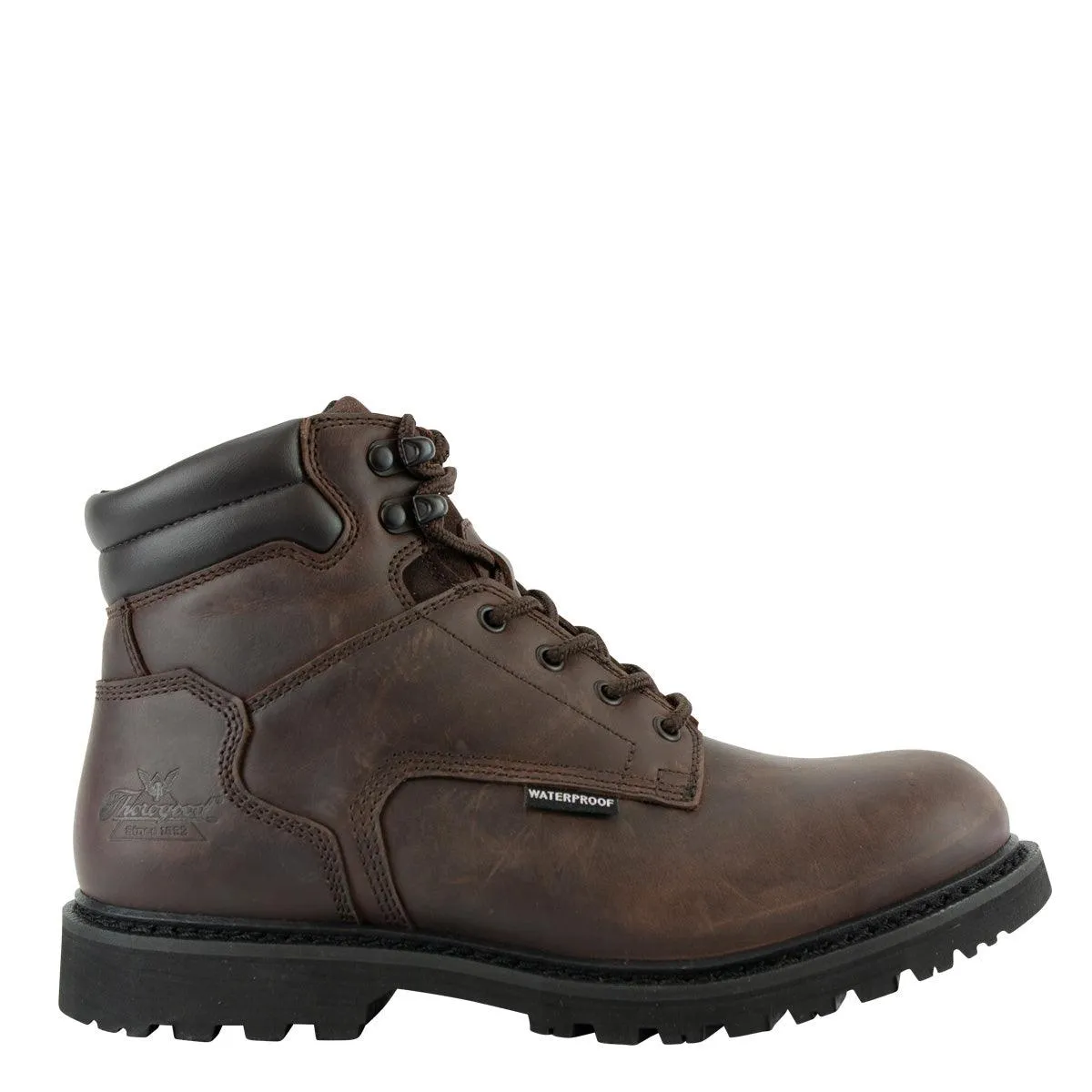 Thorogood Men's V Series 6" Crazyhorse Leather Waterproof Lace Up Work Boots 864-4278