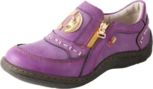 TMA EYES Women's Non-Slip Leather Casual Slip On Comfort Walking Flat Shoes