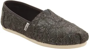 TOMS Women's Lace Classics Pewter Lace Glitz Loafer 5.5 B (M)
