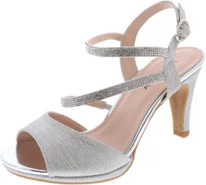 TOP Moda Shoes Women Stiletto Heels Open Peep Toe Ankle Strap Bling Rhinestone Glitter Pamela-1