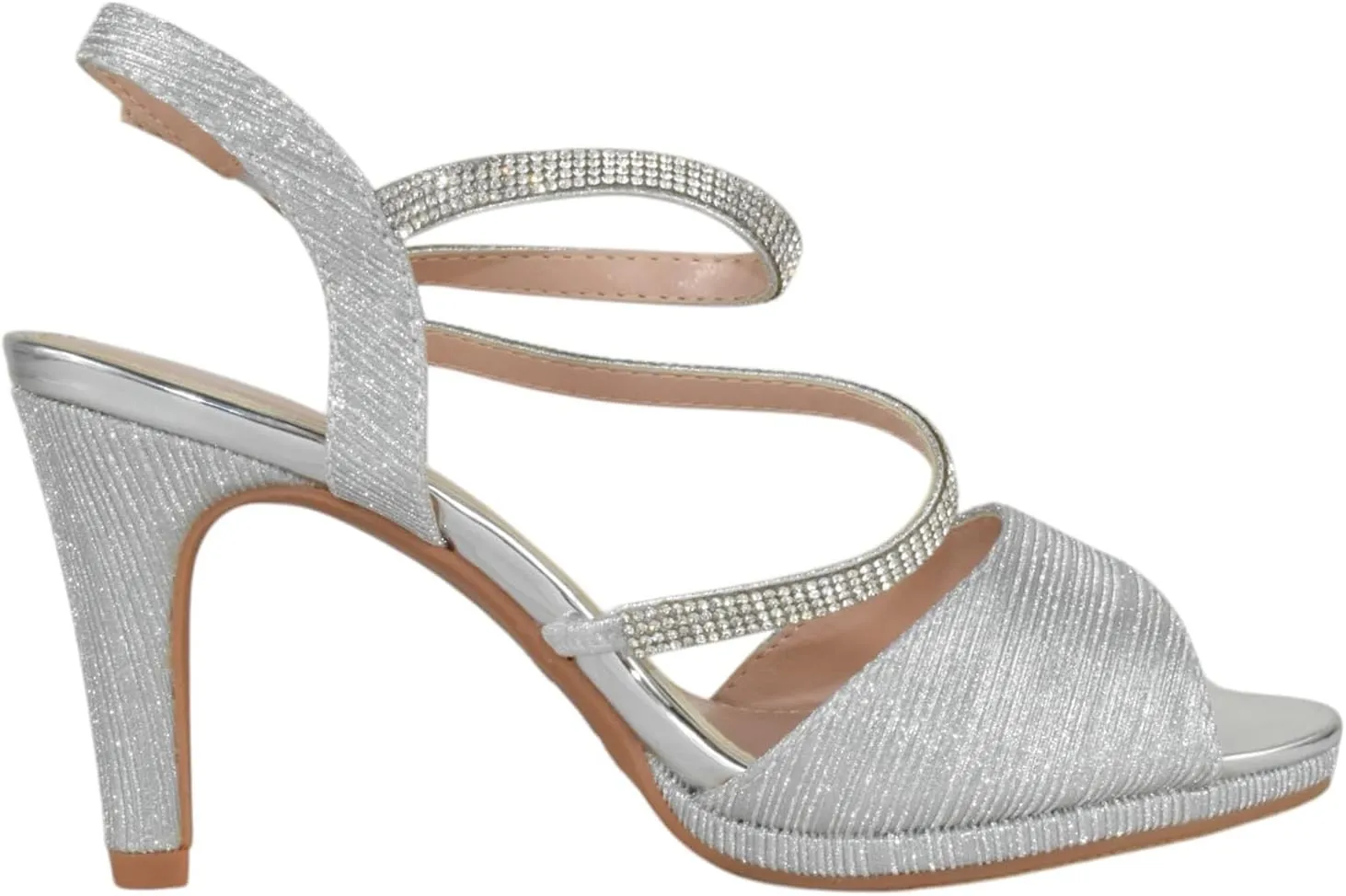 TOP Moda Shoes Women Stiletto Heels Open Peep Toe Ankle Strap Bling Rhinestone Glitter Pamela-1