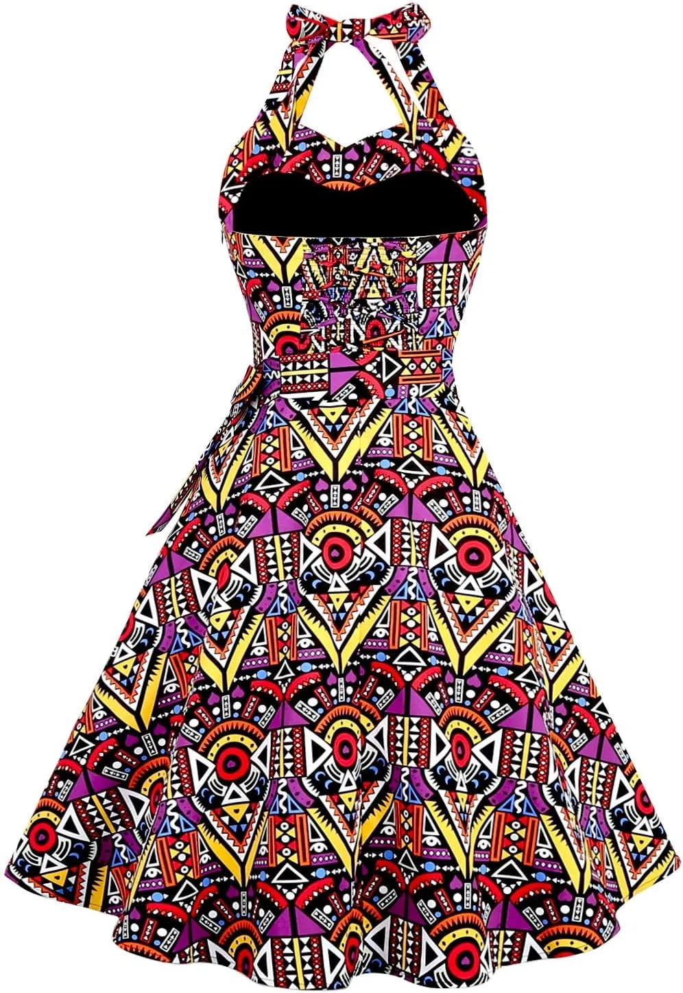 Topdress Women'sVintage Polka Audrey Dress 1950s Halter Retro Cocktail Dress