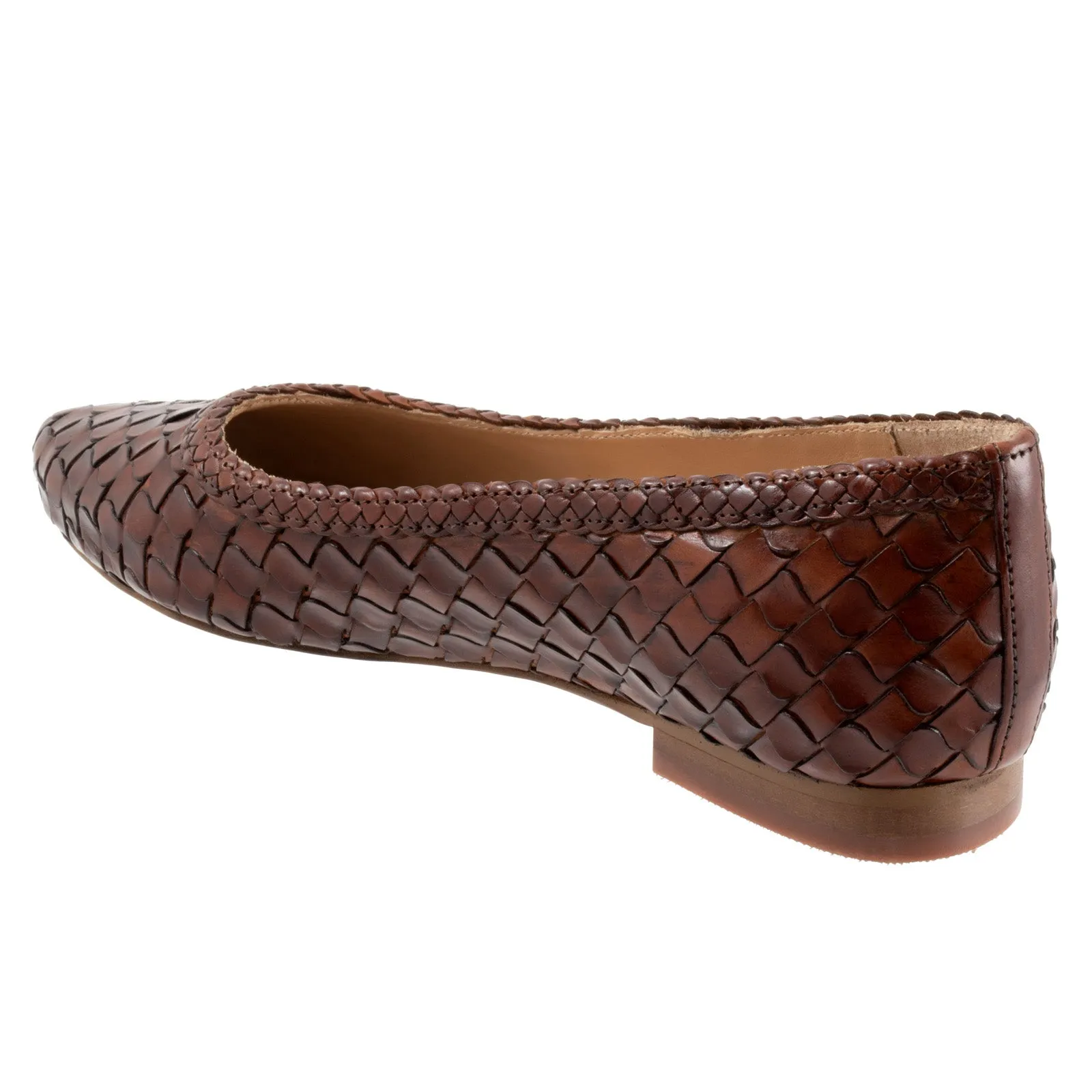 Trotters Emmie T2371-206 Womens Brown Wide Leather Loafer Flats Shoes