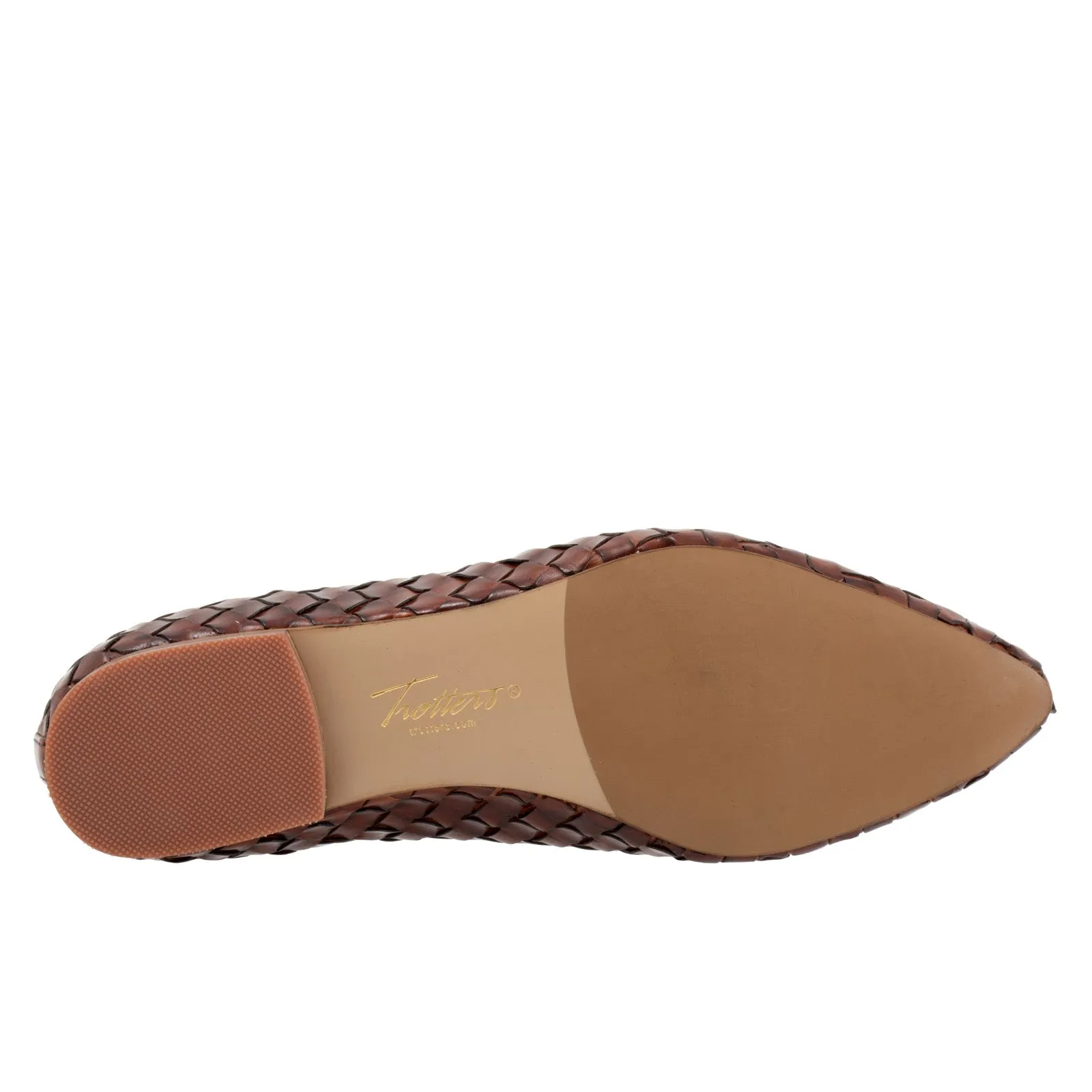 Trotters Emmie T2371-206 Womens Brown Wide Leather Loafer Flats Shoes