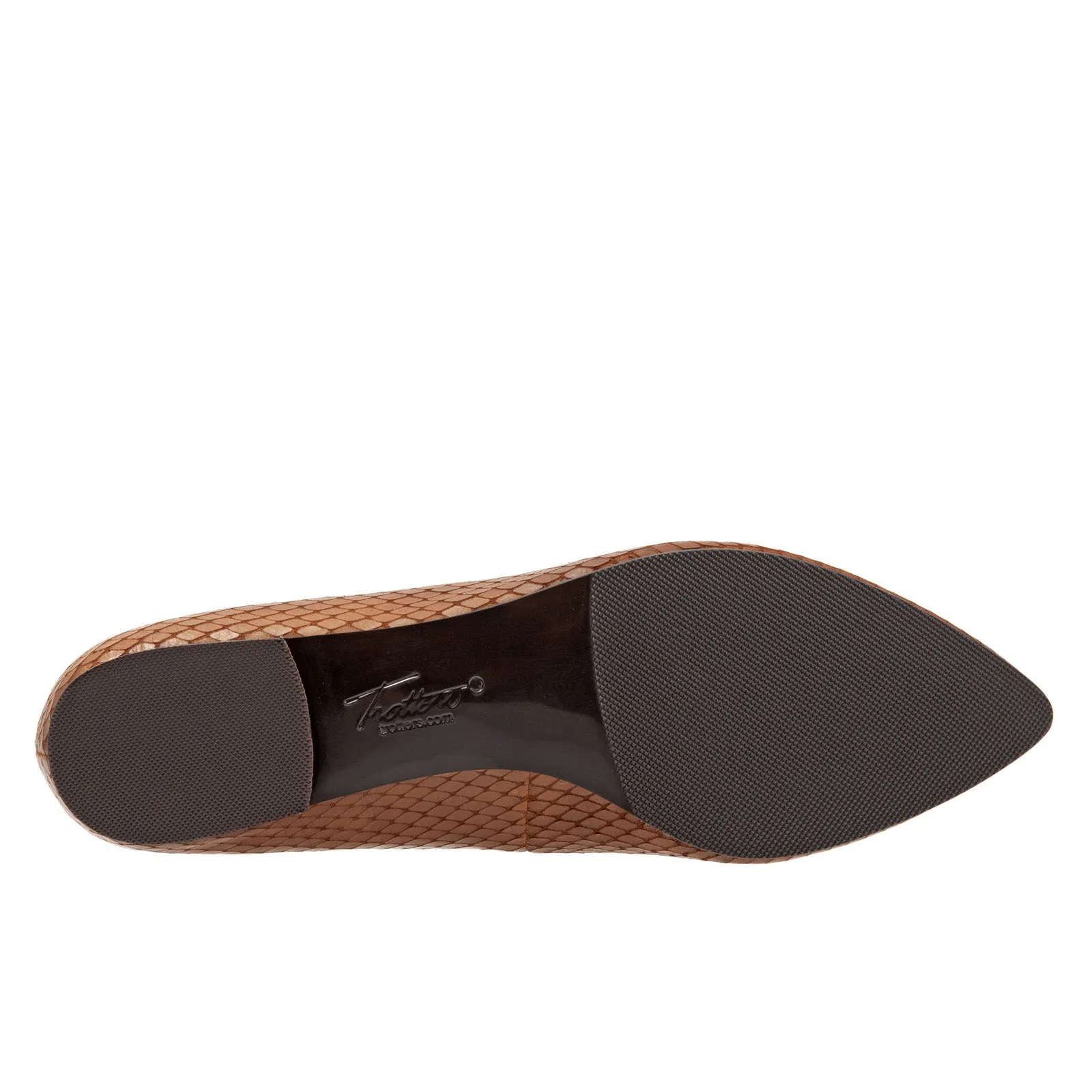 Trotters Harlowe T1707-294 Womens Brown Extra Wide Leather Loafer Flats Shoes