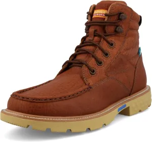 Twisted X Men's 6" Work Boot, Moc Toe with CellStretch
