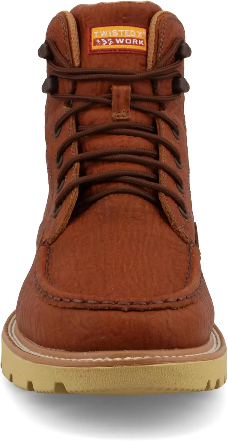 Twisted X Men's 6" Work Boot, Moc Toe with CellStretch