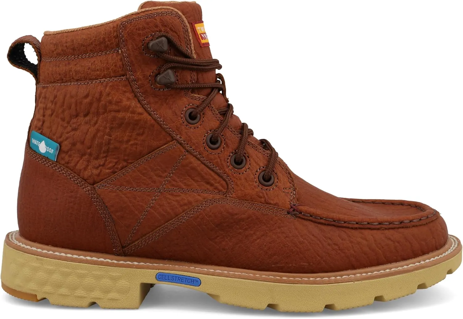 Twisted X Men's 6" Work Boot, Moc Toe with CellStretch