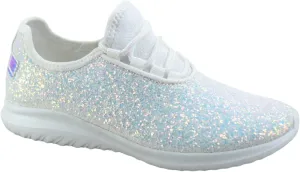 TZ Lotus-08 Women's Comfort Slip On Fashion Color Glitter Walking Runing Flat Heel Sneakers Shoes