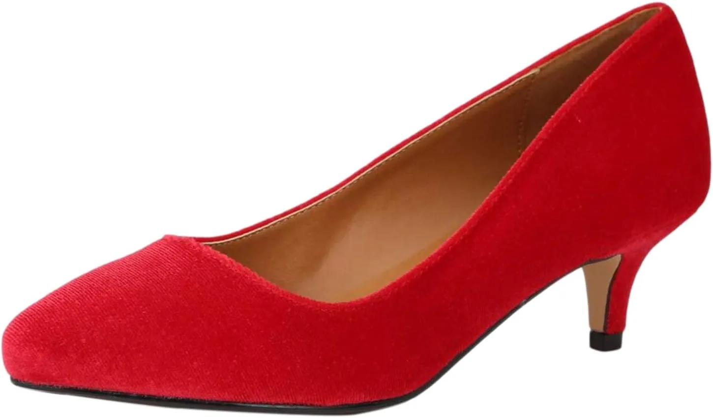 Unisex Men's Women's Classic Low Kitten Heel Pumps