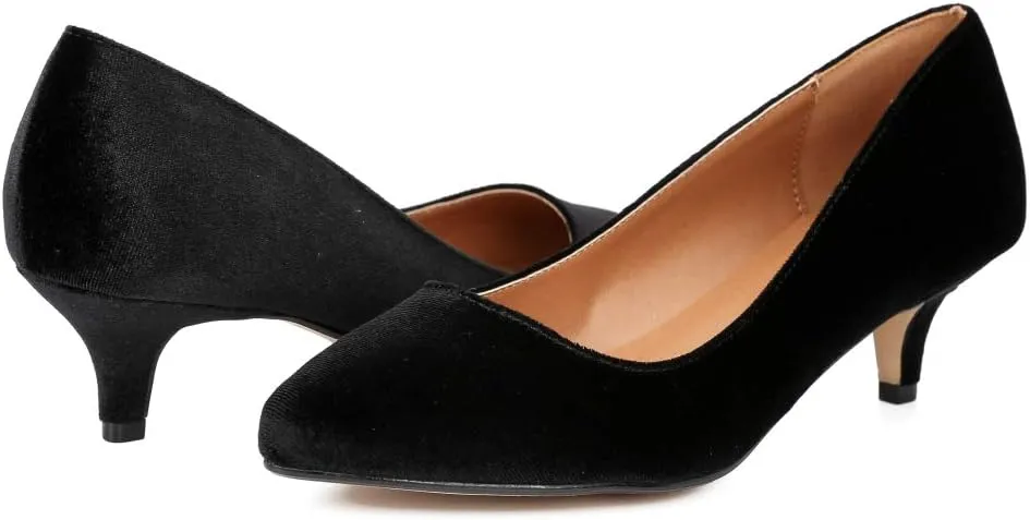 Unisex Men's Women's Classic Low Kitten Heel Pumps