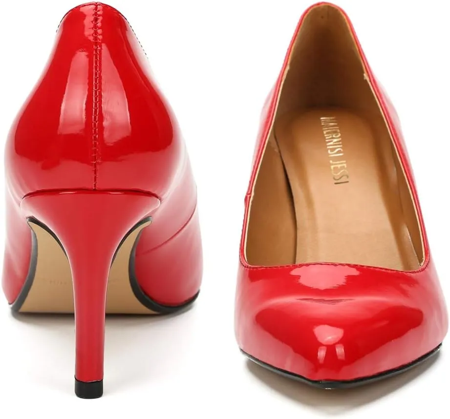 Unisex Men's Women's Classic Mid Kitten Heel Pumps