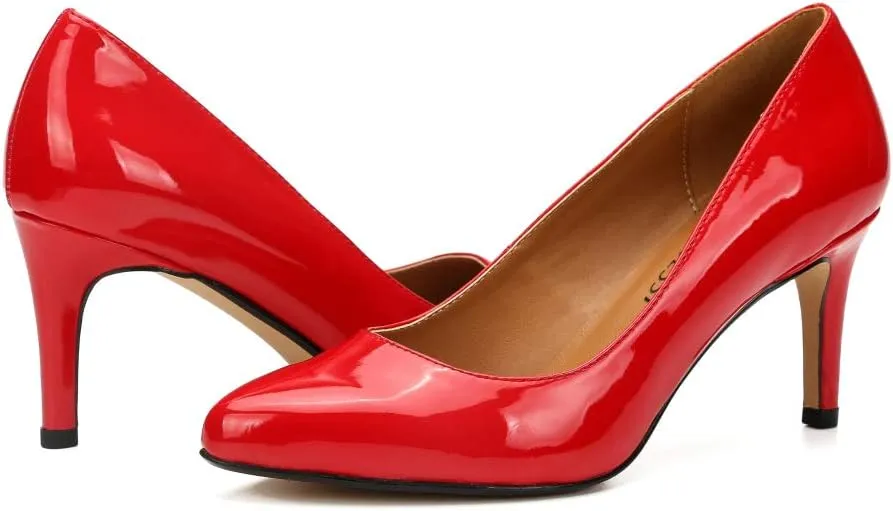 Unisex Men's Women's Classic Mid Kitten Heel Pumps