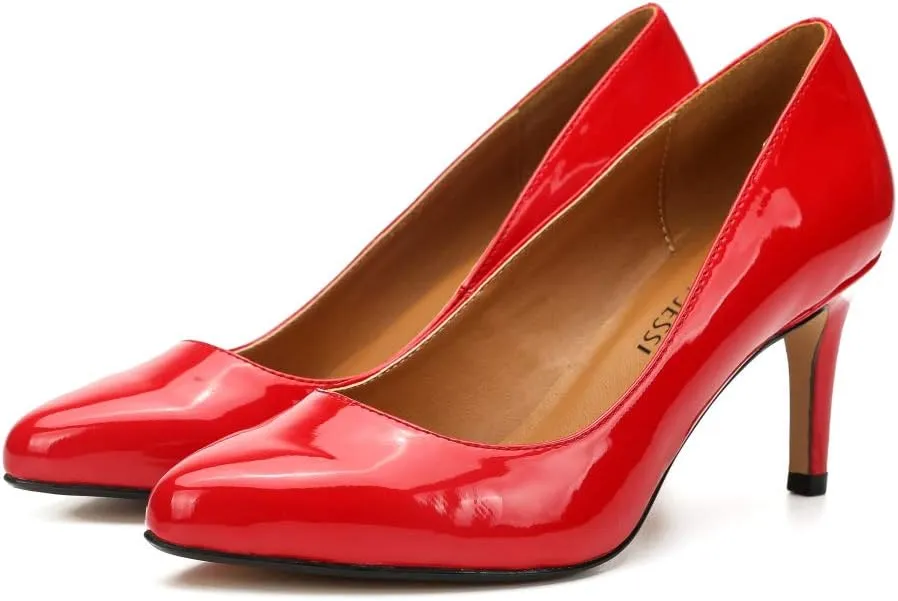 Unisex Men's Women's Classic Mid Kitten Heel Pumps