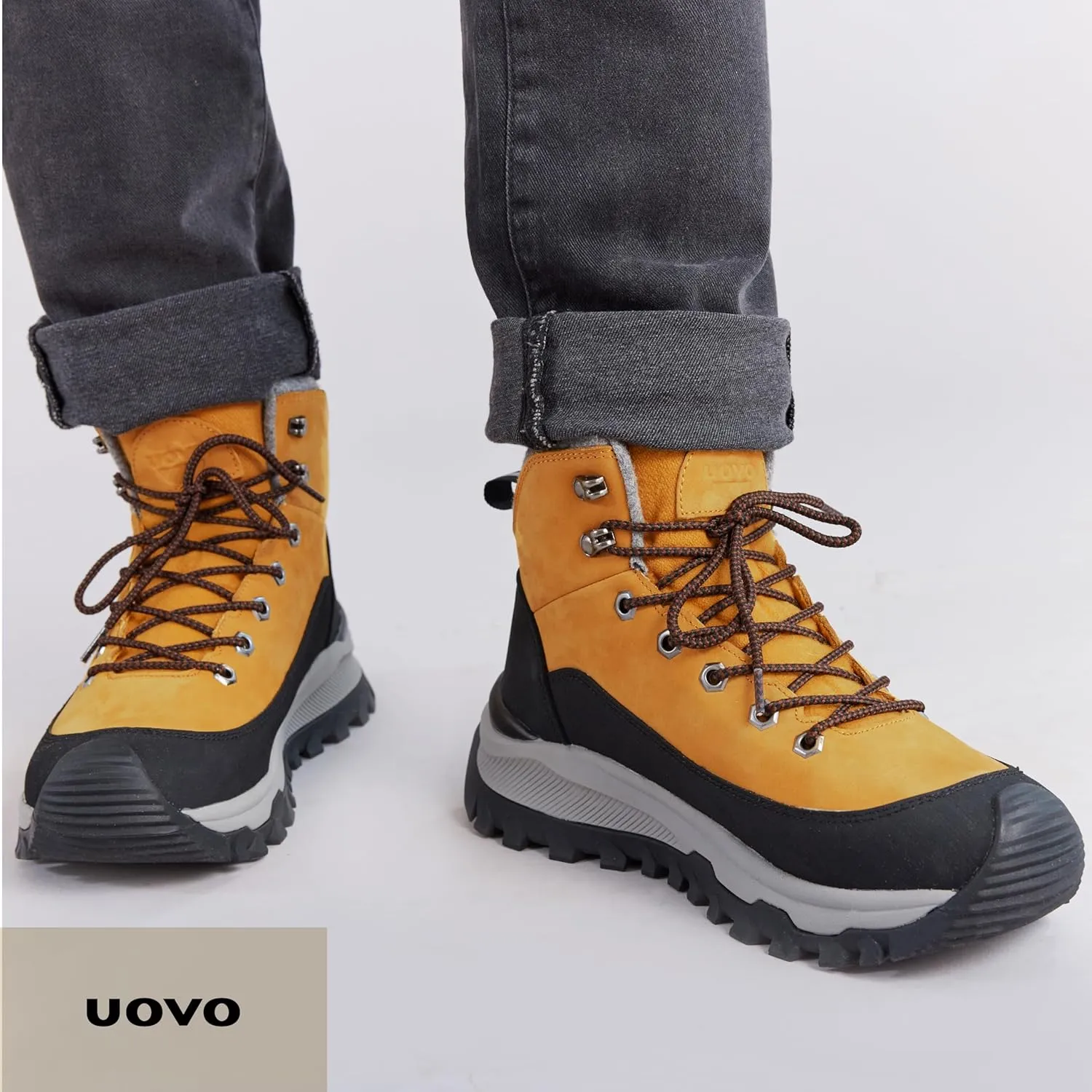 UOVO Men’s Winter Boot, Waterproof Leather
